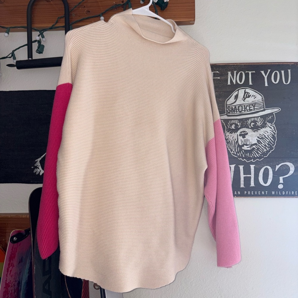 THML Colorblock Mockneck Sweater